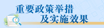 重要政策舉措及實施效果